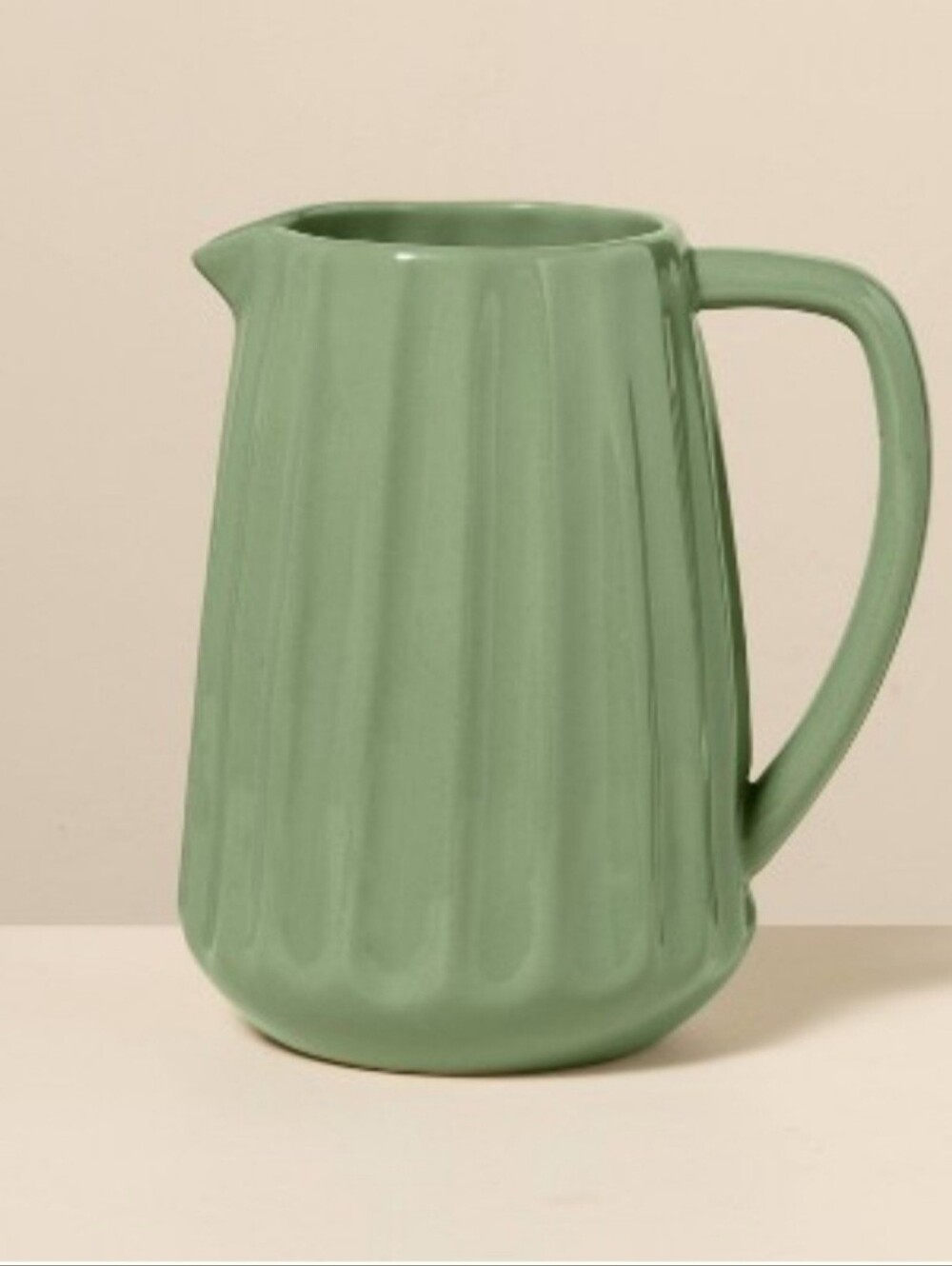 Hearth & Hand With Magnolia 65 fl oz Stoneware Beverage Pitcher Green